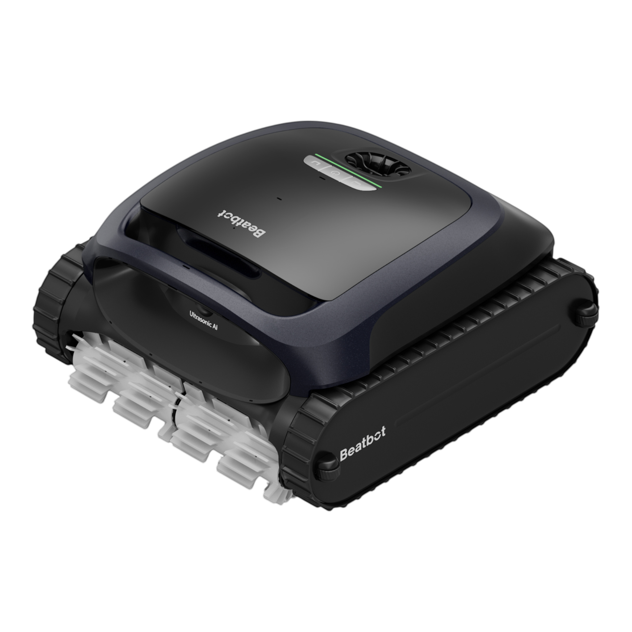 Ducky's Pools, Hot Tubs & Living Beatbot P300 cordless robotic pool cleaner with black casing and white brushes.