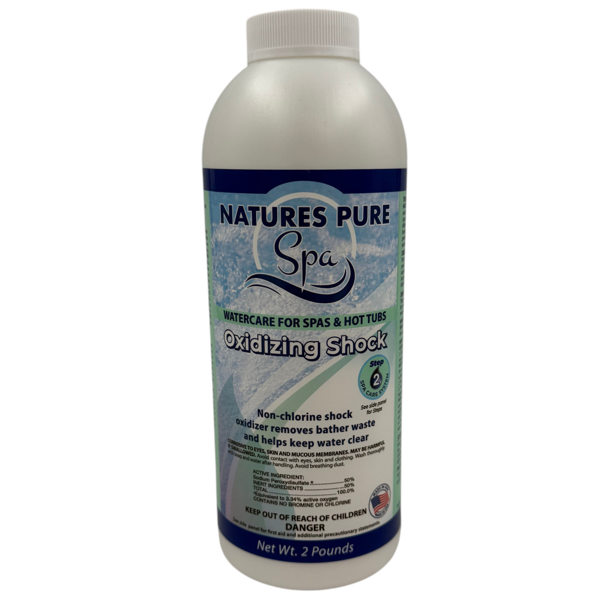 Ducky's Pools Natures Pure Spa Oxidizing Shock non-chlorine oxidizer for spas & hot tubs, 2 lbs.