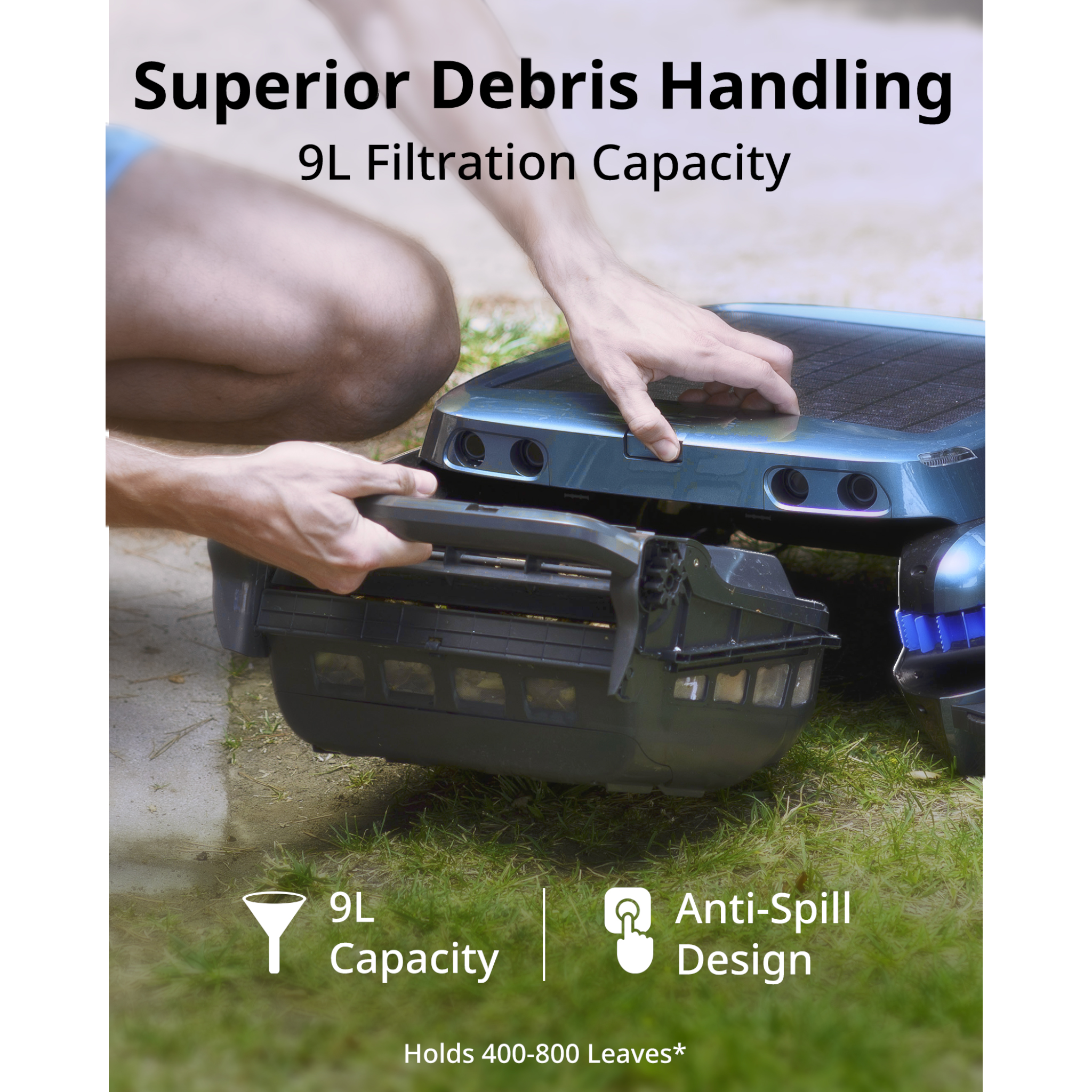 Ducky's Pools Beatbot K100 Ultra Skimmer with 9L filtration capacity and anti-spill design being maintained.