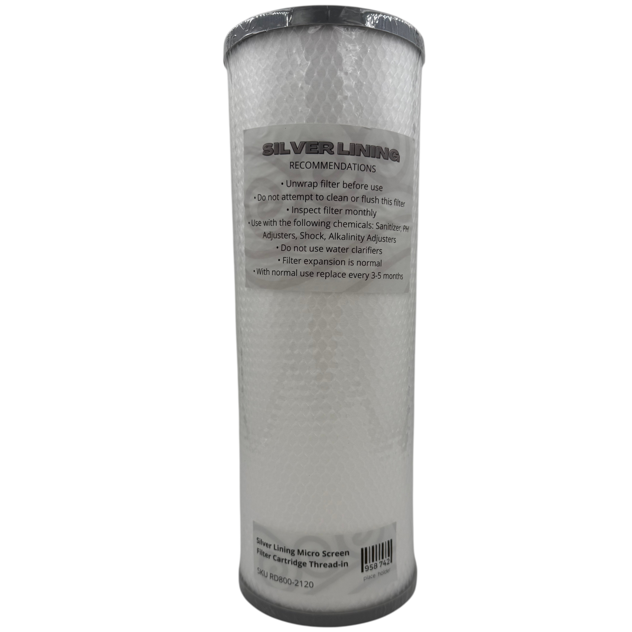 Celtic / Harmonic Hot Tub Silver Lining Micro Screen Filter Cartridge